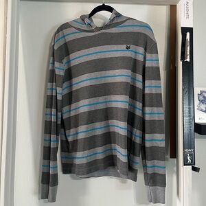 Zoo York Gray Hoodie with Blue Stripes